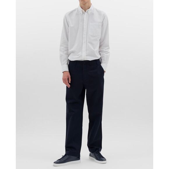 Norse Project New Aros Heavy Chino Pants Straight Leg Mid Rise Dark Navy Size 28 - Picture 1 of 16